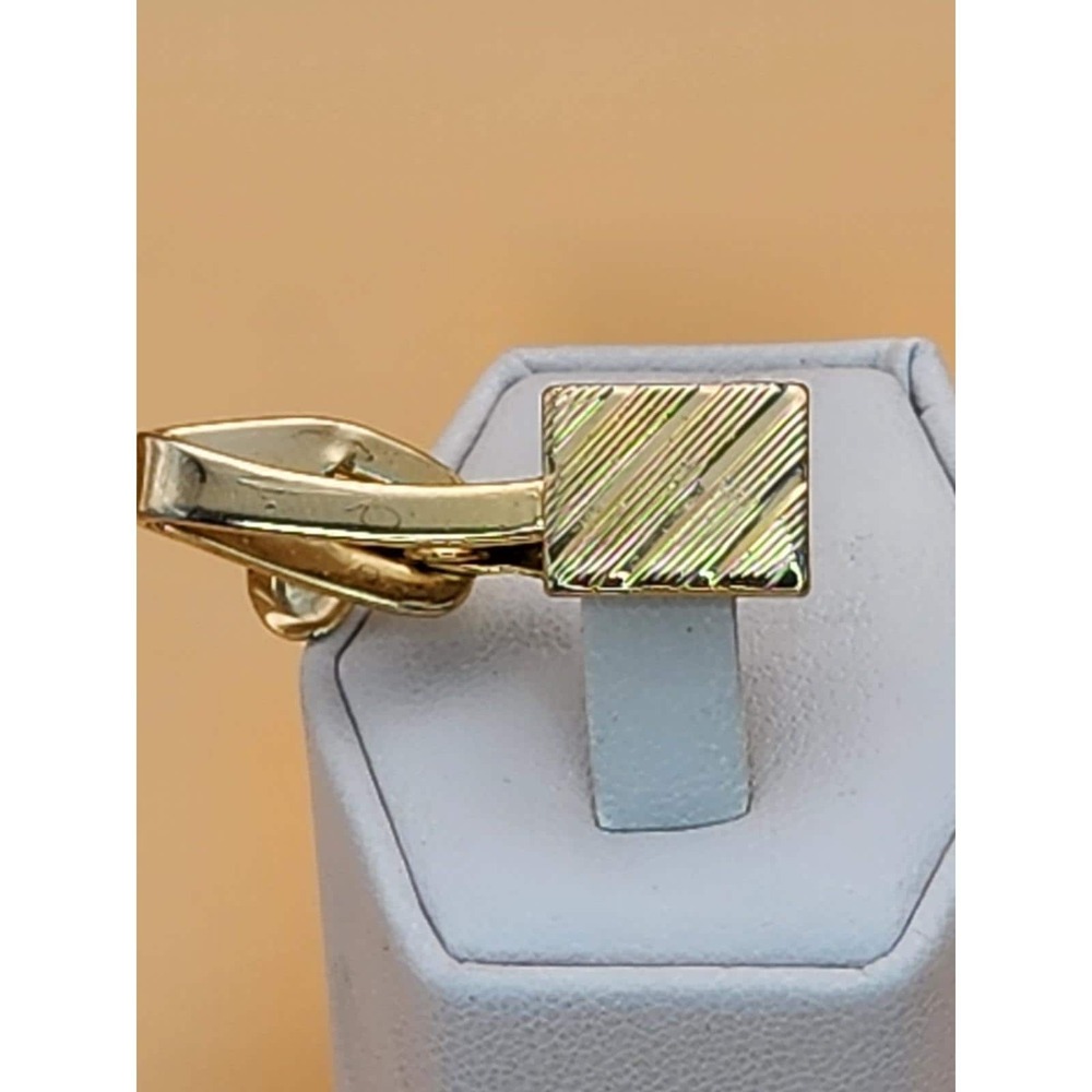 Vtg Made In England Gold‎ Tone Ridged Tie Clip Tie Bar Tie Tack FREE $HIPPING!!!